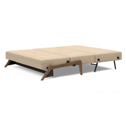 Innovation Living Cubed Queen Size Sofa Bed with Dark Wood Legs - 587 Phobos Mocha