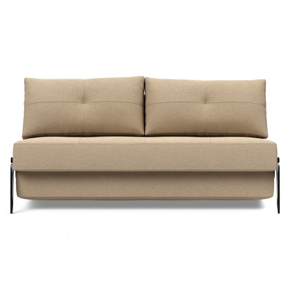 Innovation Living Cubed Queen Size Sofa Bed with Alu Legs - 587 Phobos Mocha