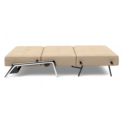 Innovation Living Cubed Queen Size Sofa Bed with Alu Legs - 587 Phobos Mocha