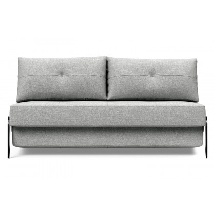 Innovation Living Cubed Queen Size Sofa Bed with Alu Legs - 590 Micro Check Gray