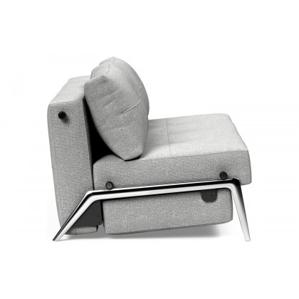 Innovation Living Cubed Queen Size Sofa Bed with Alu Legs - 590 Micro Check Gray