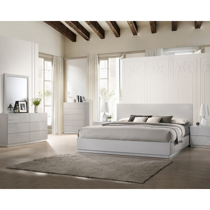 J&M Naples Queen Bed - Gray