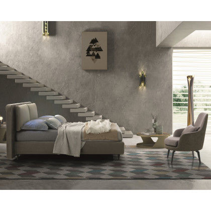 J&M Cortina King Bed - Taupe