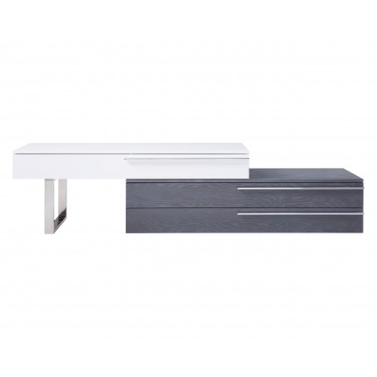 J&M Hudson TV Base - Gray/White