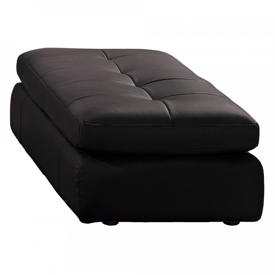 J&M 397 Italian Leather Ottoman - Chocolate