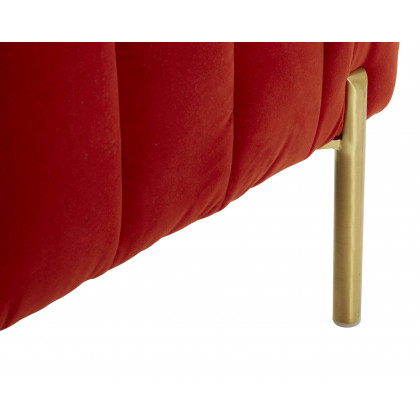 J&M Deco Loveseat - Pumpkin, Fabric