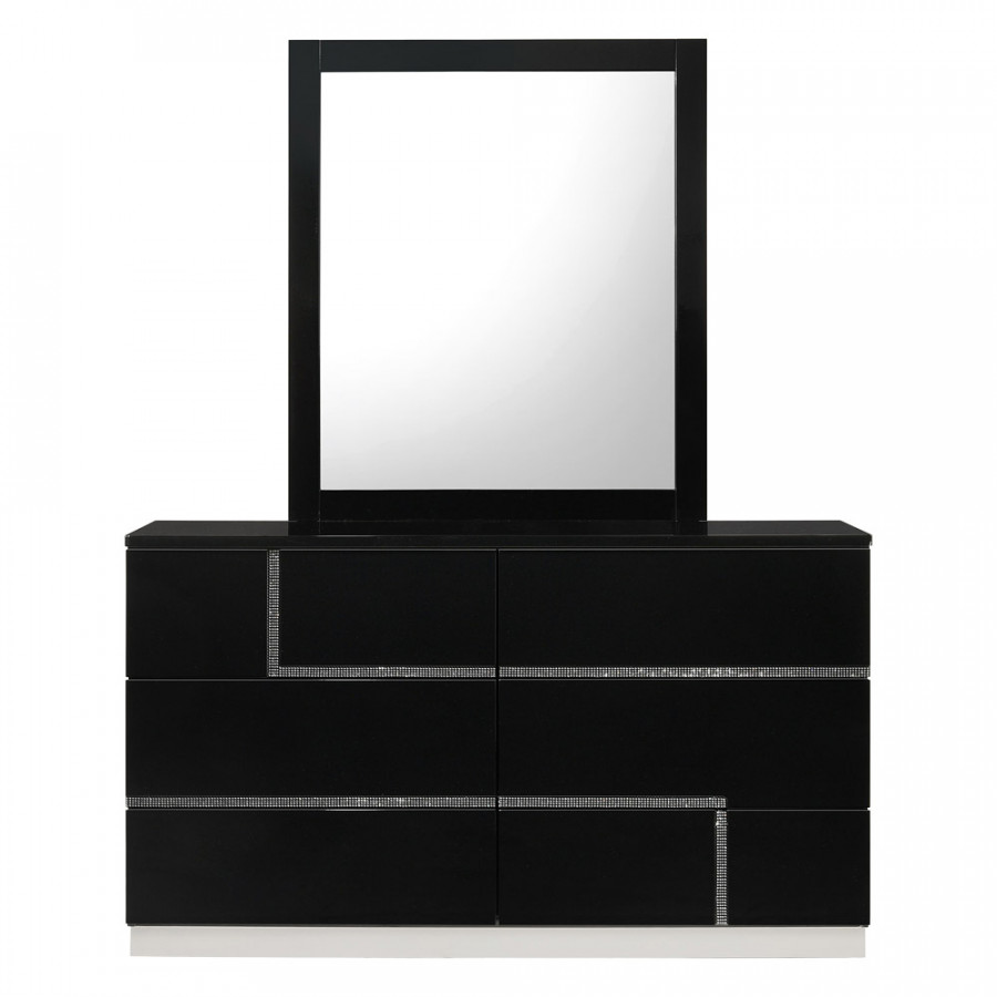 J&M - Lucca Dresser & Mirror in Black