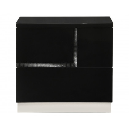 J&M Lucca Nightstand - Left Facing, Black