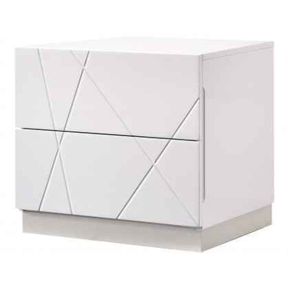 J&M Naples Nightstand - White