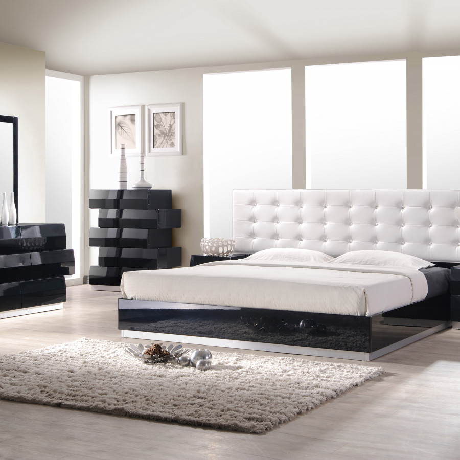 J&M Milan Dresser & Mirror - Black