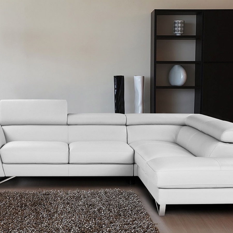J&M Sparta Sectional - Right Hand Facing, White