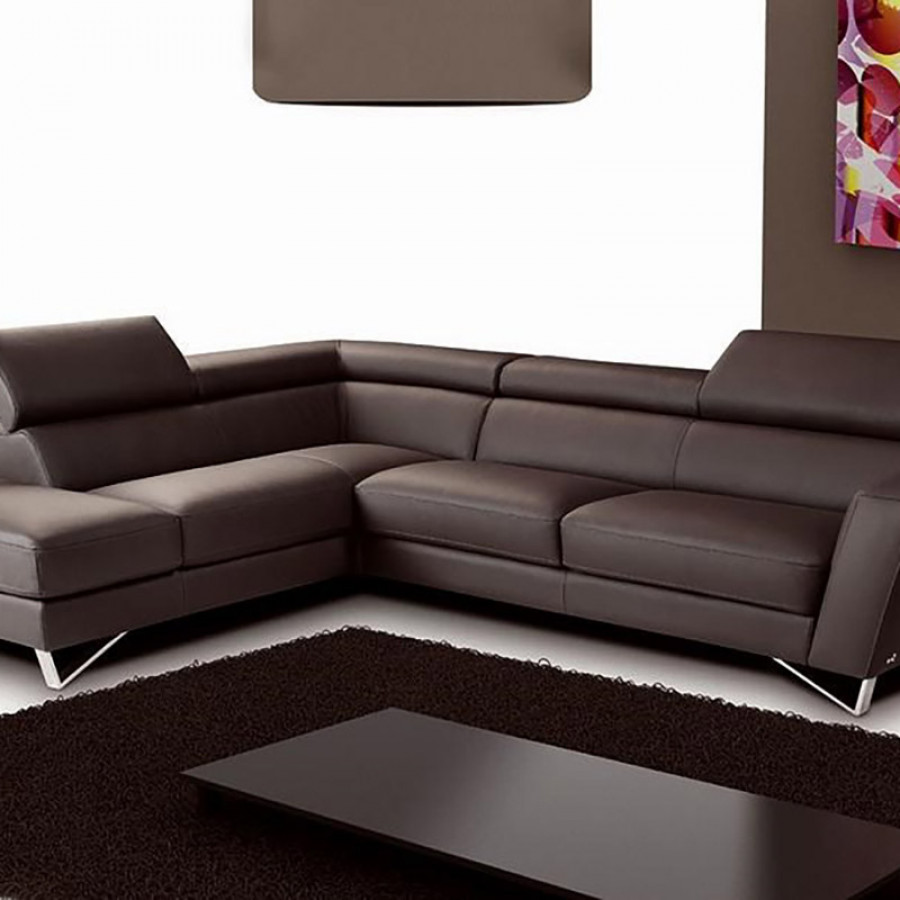 J&M Sparta Sectional - Left Hand Facing, Chocolate