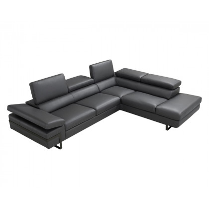 J&M I867 Sectional - Right Hand Facing Chaise, Dark Gray