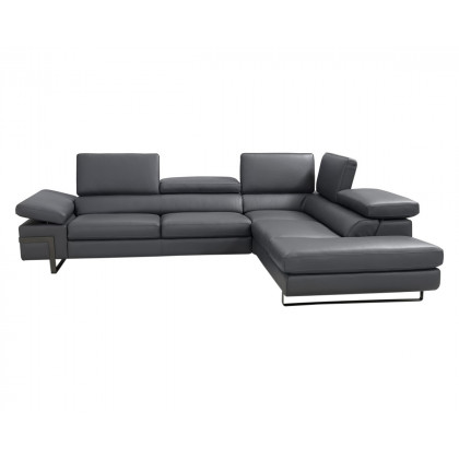 J&M I867 Sectional - Right Hand Facing Chaise, Dark Gray