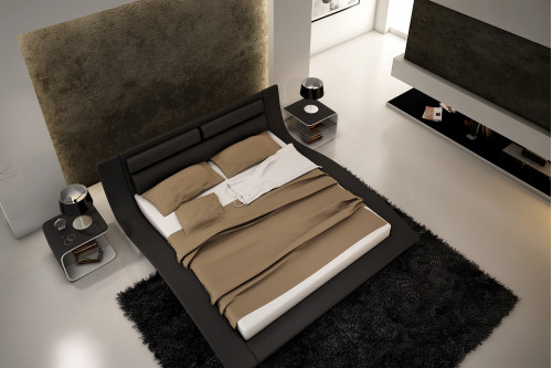 J&M™ Wave King Size Bed - Black