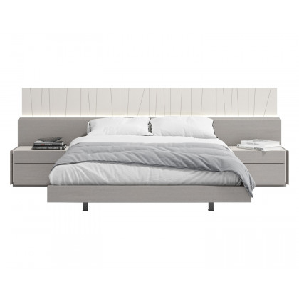 J&M Porto Nightstand - Right Facing, Gray