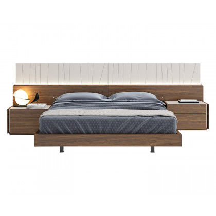 J&M Porto Nightstand - Right Facing, Walnut