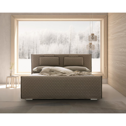 J&M Evergreen King Bed - Light Taupe