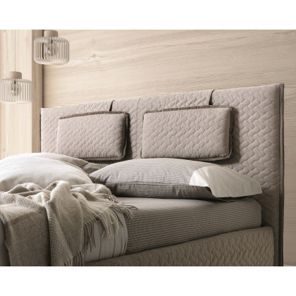J&M Evergreen King Bed - Light Taupe