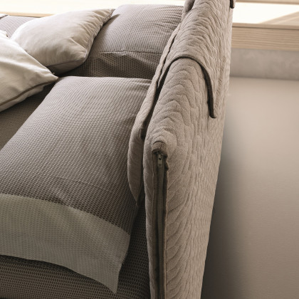 J&M Evergreen King Bed - Light Taupe