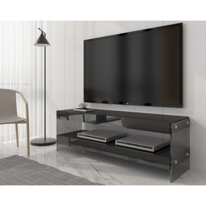 J&M Cloud Mini TV Base - Gray, High Gloss