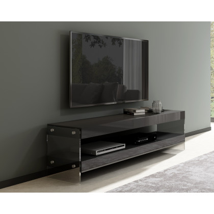 J&M Cloud TV Base - Gray, High Gloss