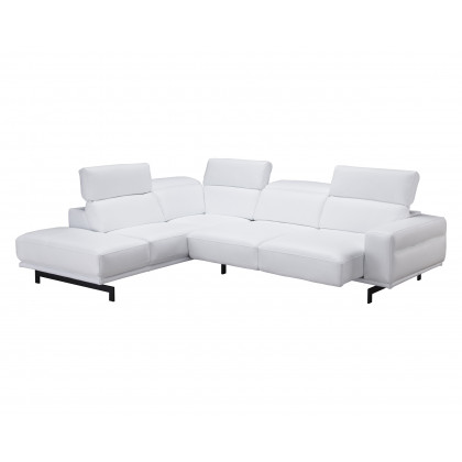 J&M Davenport Sectional - Left Facing, Snow White