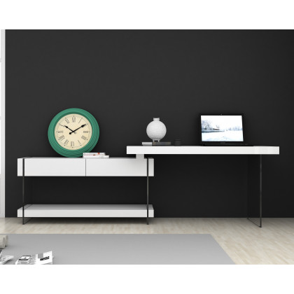 J&M Cloud Desk - White, High Gloss