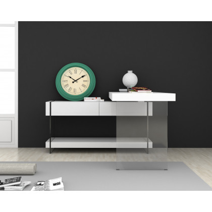J&M Cloud Desk - White, High Gloss