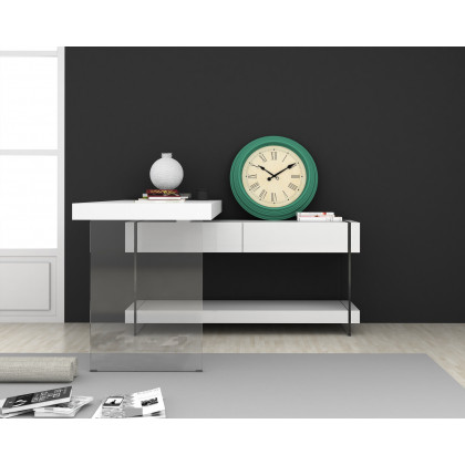 J&M Cloud Desk - White, High Gloss