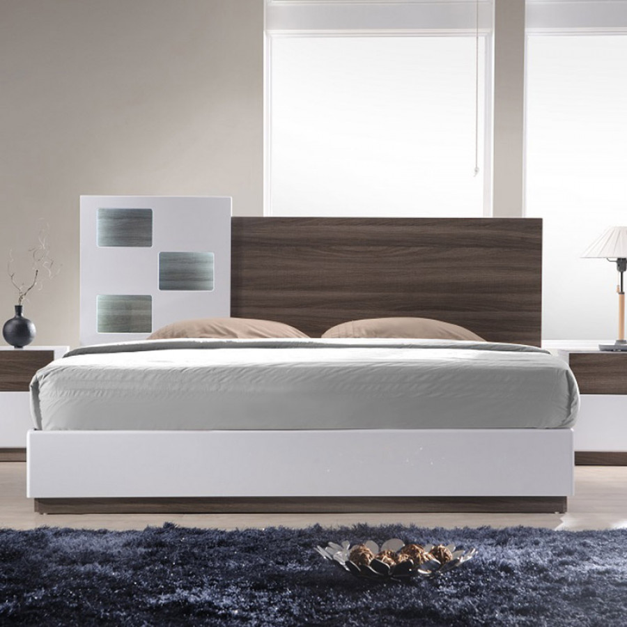 J&M Sanremo A Queen Bed - Walnut