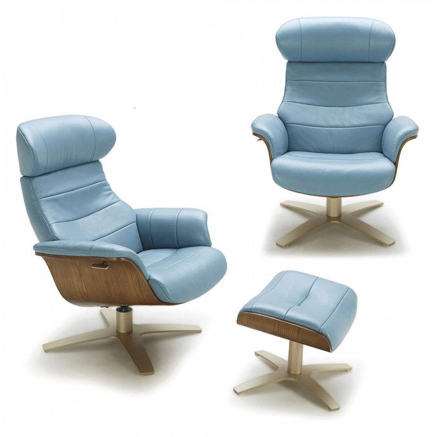 J&M Karma Ottoman - Blue