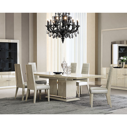 J&M - Chiara Dining Chair in Light Walnut/Gray