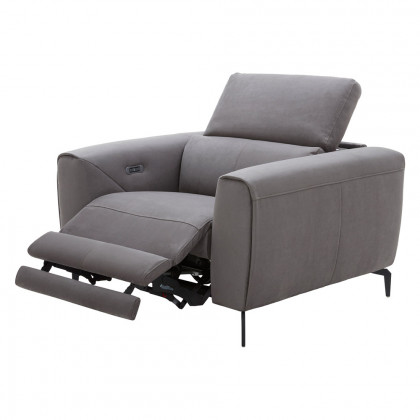 J&M Lorenzo Chair - Gray, Fabric