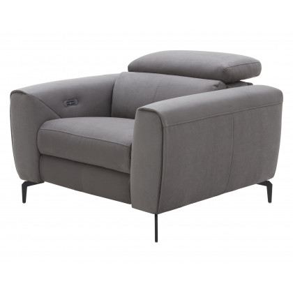 J&M Lorenzo Chair - Gray, Fabric