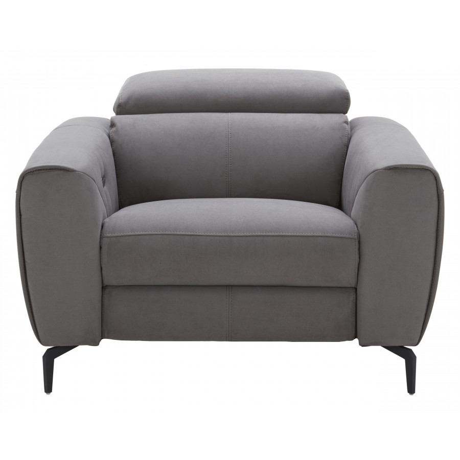 J&M Lorenzo Chair - Gray, Fabric