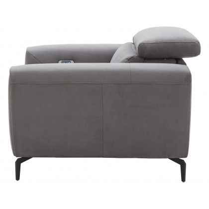 J&M Lorenzo Chair - Gray, Fabric