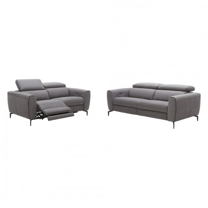 J&M Lorenzo Loveseat - Gray, Fabric