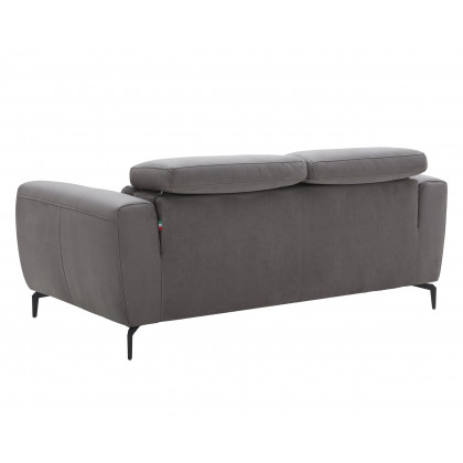 J&M Lorenzo Loveseat - Gray, Fabric