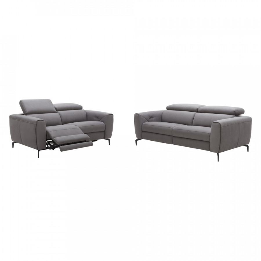 J&M Lorenzo Sofa - Gray, Fabric