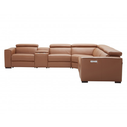 J&M Picasso Motion Sectional - Caramel