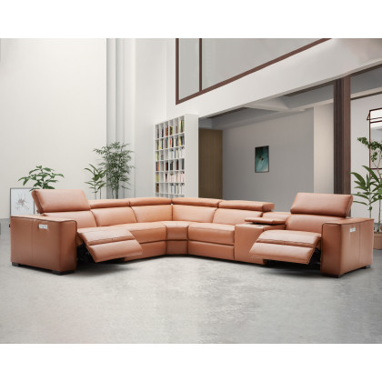 J&M Picasso Motion Sectional - Caramel