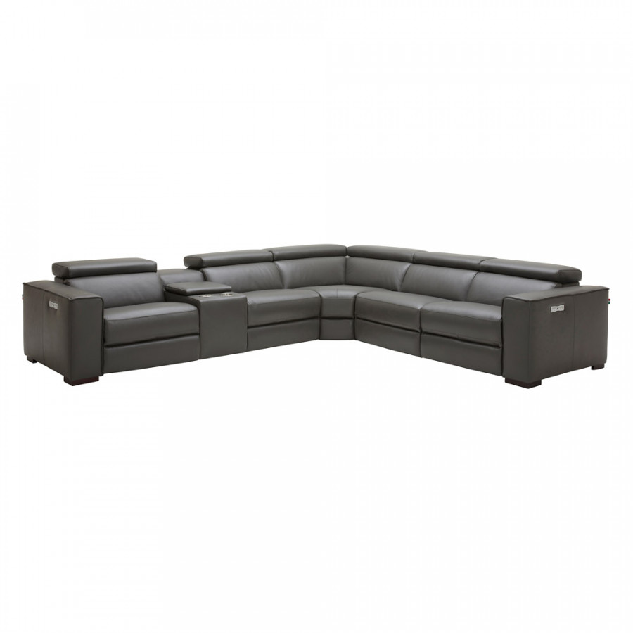 J&M Picasso Motion Sectional - Dark Gray