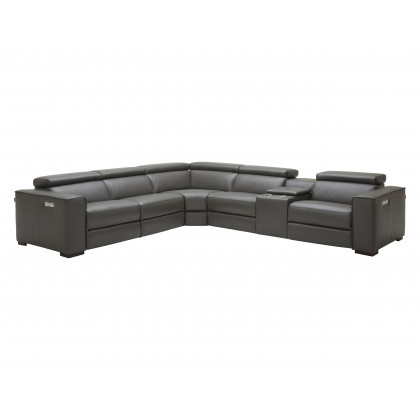 J&M Picasso Motion Sectional - Dark Gray