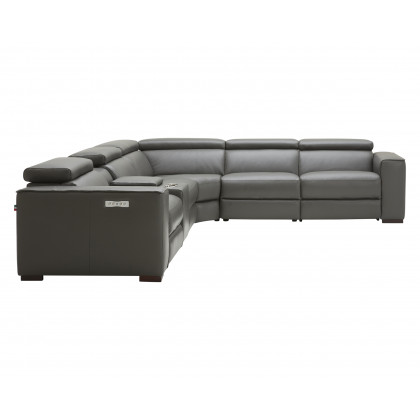 J&M Picasso Motion Sectional - Dark Gray