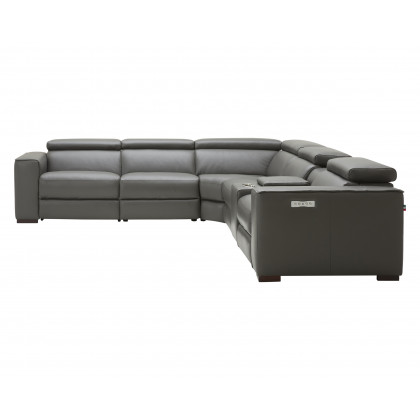 J&M Picasso Motion Sectional - Dark Gray