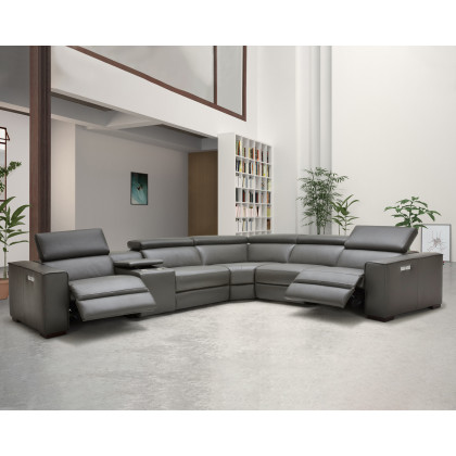 J&M Picasso Motion Sectional - Dark Gray