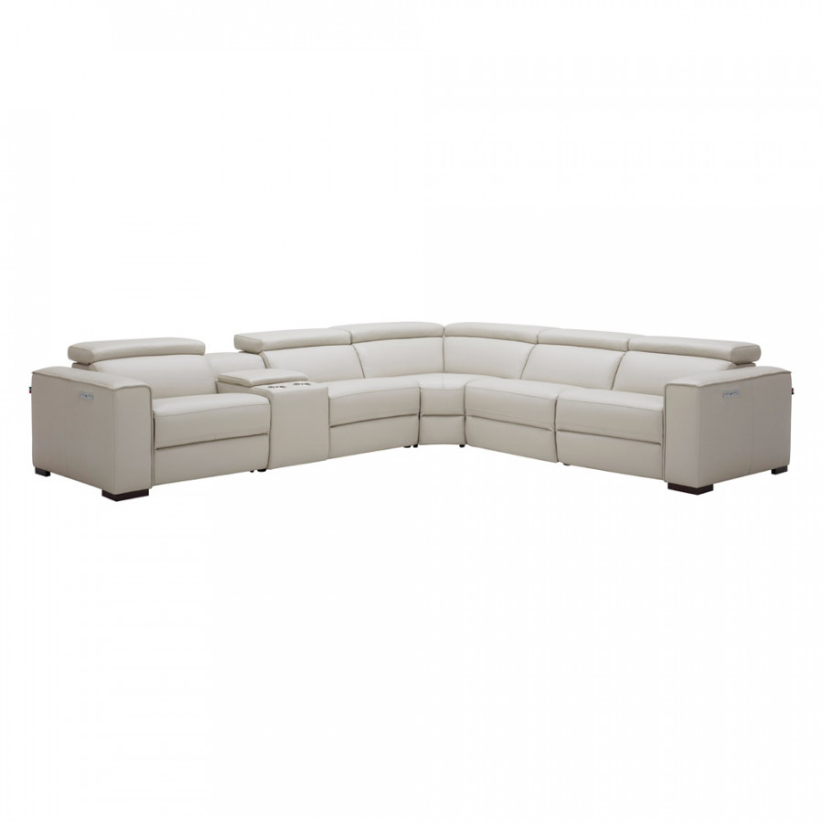 J&M Picasso Motion Sectional - Silver Gray