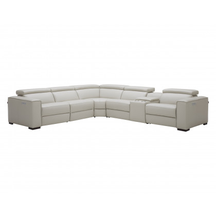 J&M Picasso Motion Sectional - Silver Gray