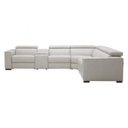 J&M Picasso Motion Sectional - Silver Gray